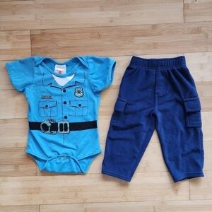 Rubie's Halloween Police Officer Costume Baby Infant 6-12M Cosplay Top & Pants